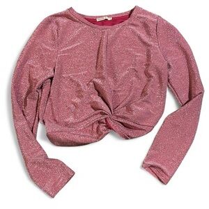 Pink Glitter Crop Top